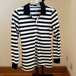 Old Navy Striped Long Sleeve Polo Top